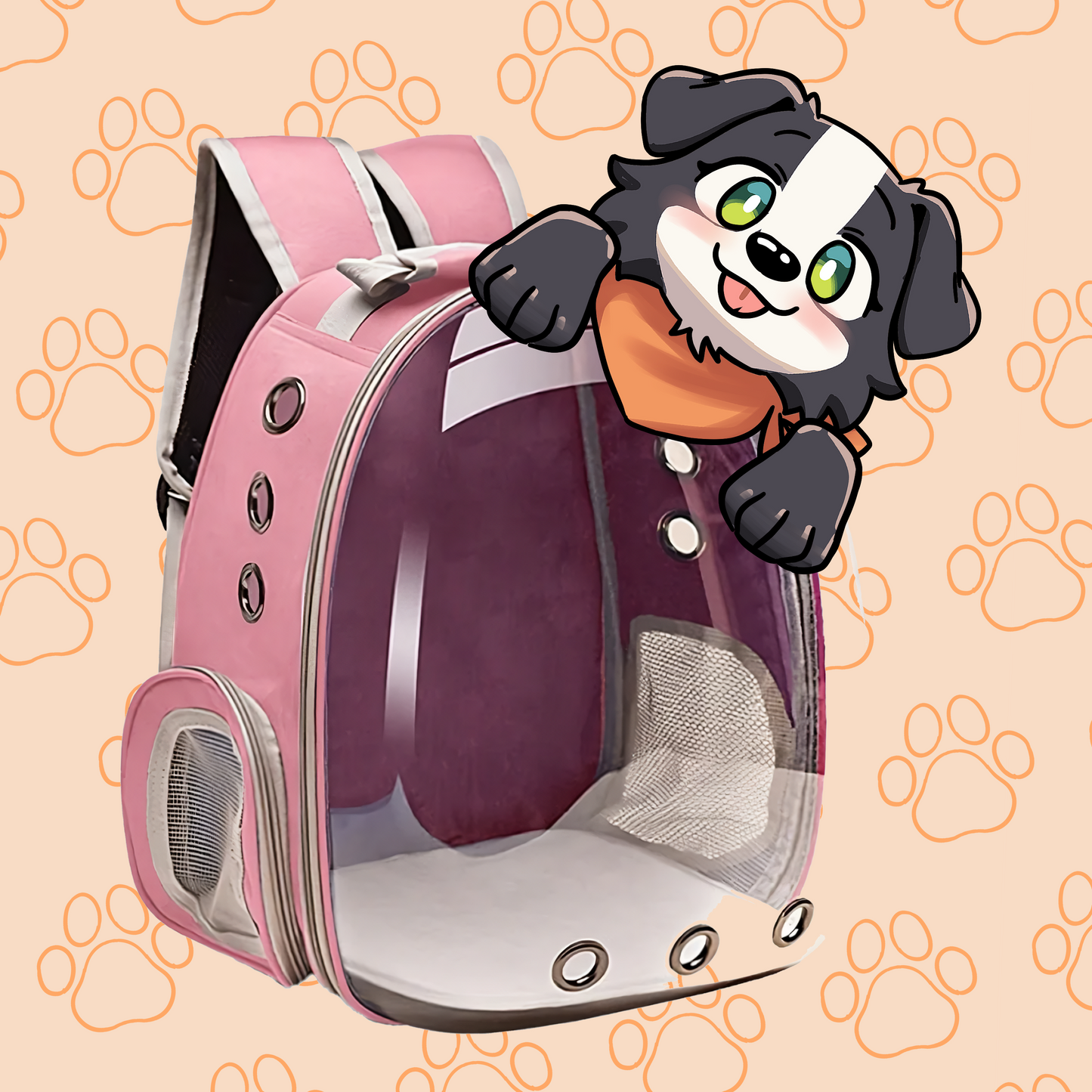Mochila Bolso Transparente Mascota